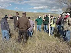 Students in a grassland class